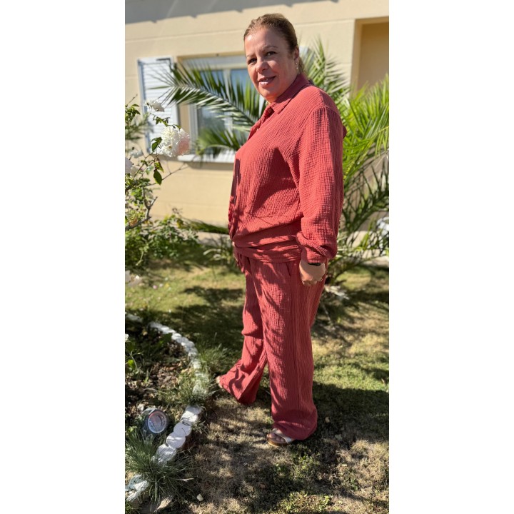 Pantalon gaz de coton