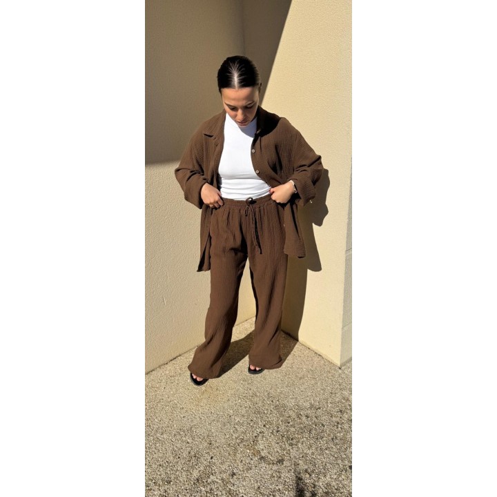 Pantalon gaz de coton