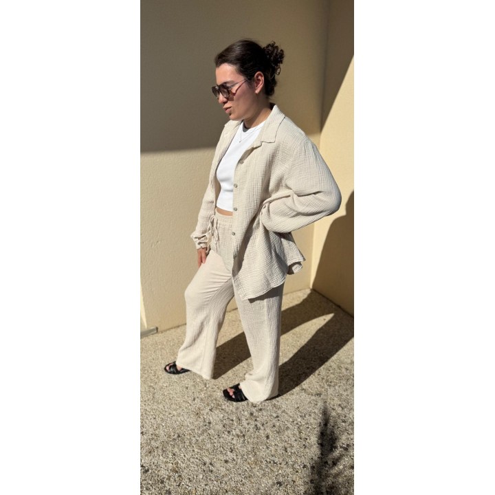 Pantalon gaz de coton