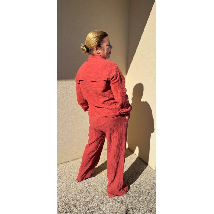 Pantalon gaz de coton